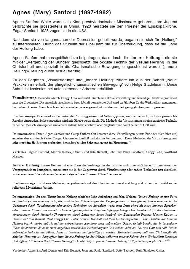 Agnes Sanford - Innere Heilung